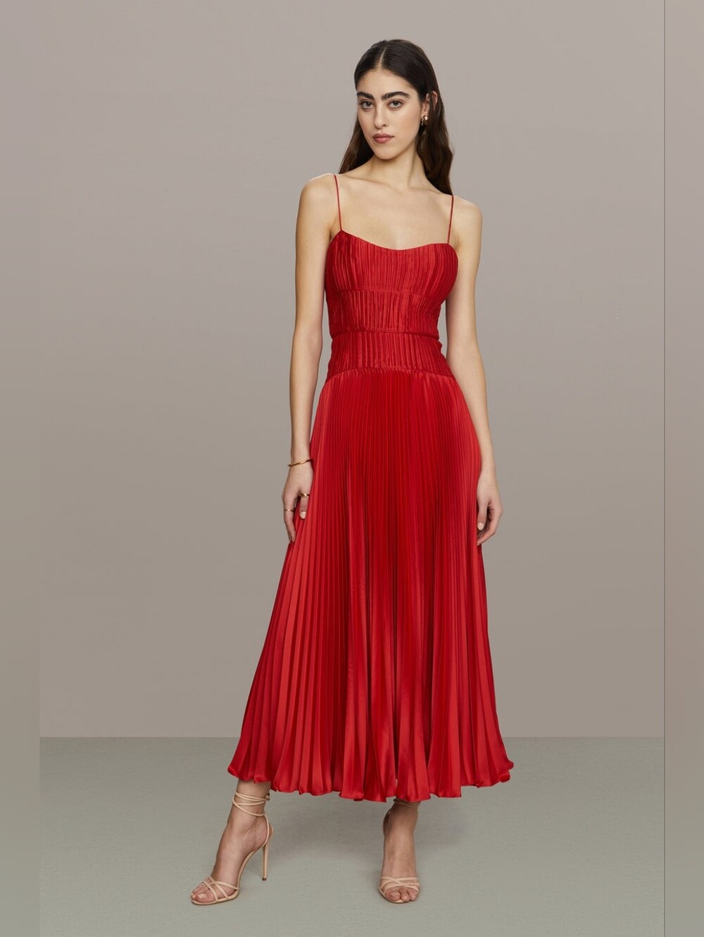 Amur Cherry Drop Waist Midi Dress